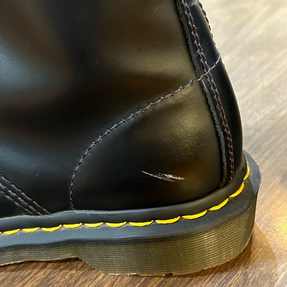 DR MARTENS -1460 SMOOTH LEATHER LACE UP BOOTS BLACK/SMOOTH - Picture 4 of 10